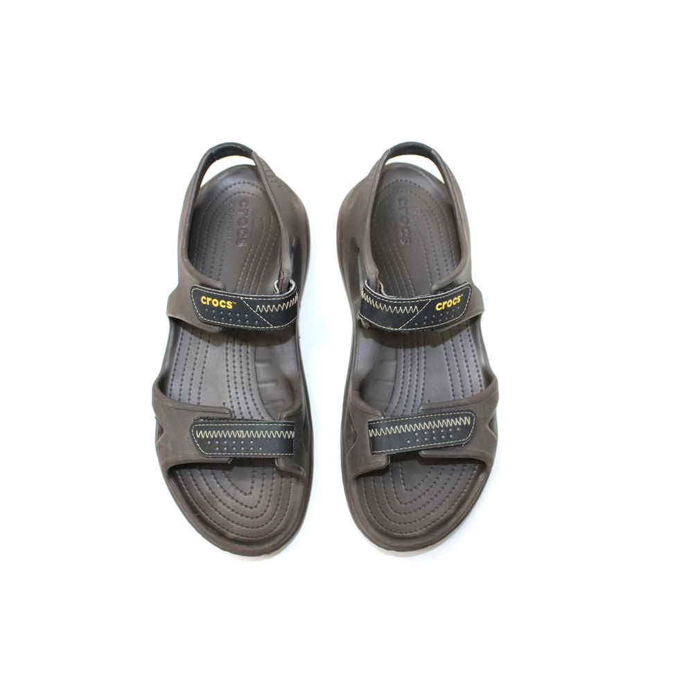Men’s Strap Rubber Hiking Iconic Crocs Comfort Sandals Brown Men's Size 12
